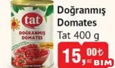 TAT DOĞRANMIŞ DOMATES 400 G